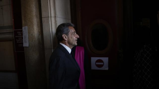 L'ancien président français Nicolas Sarkozy à son arrivée à la Cour d'appel de Paris. [Keystone/EPA - Yoan Valat]