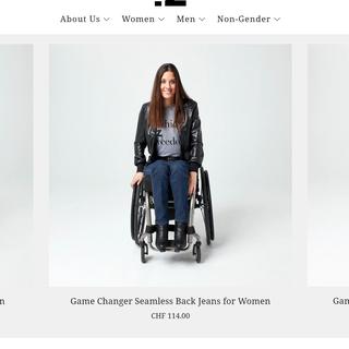 La page d'accueil du site de la marque de mode inclusive IZ Adaptive. [https://izadaptive.com/]