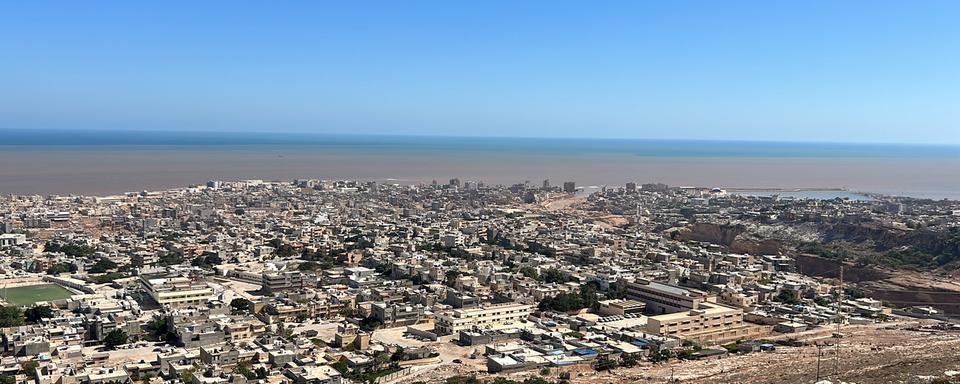 Une vue sur le port de la ville de Derna en Libye. [Keystone - EPA/Stringer]