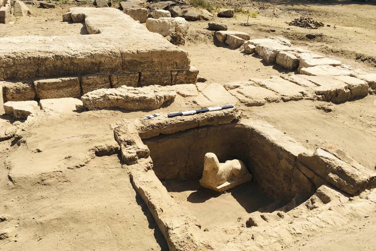 Le sphinx pourrait représenter l'empereur romain Claudianoius. [KEYSTONE - Egyptian Ministry of Tourism and Antiquities via AP]