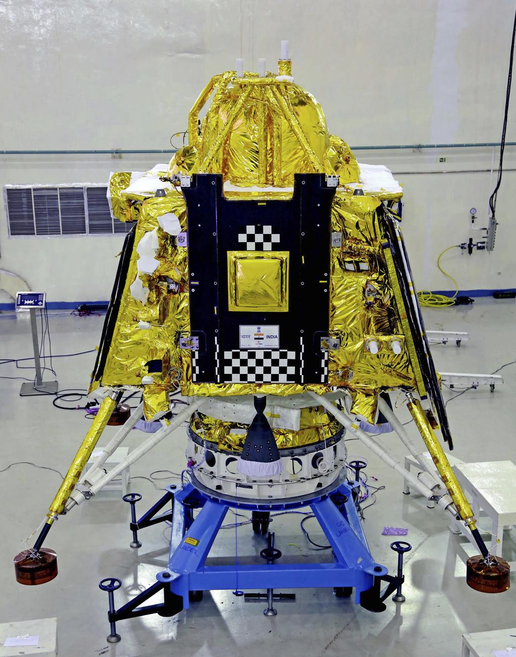 La sonde Chandrayaan-3 de l'Organisation indienne de recherche spatiale (ISRO). [Keystone - Indian Space Research Organization / AP]