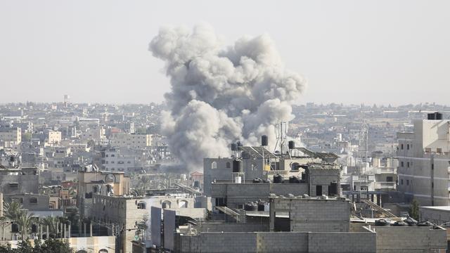 Quelle est la stratégie militaire d'Israël face au Hamas? [Keystone - AP Photo/Hatem Ali]