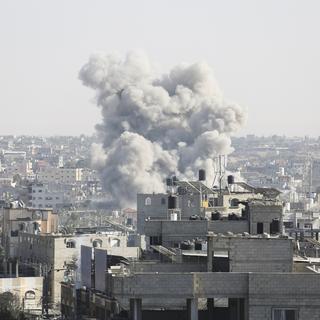 Quelle est la stratégie militaire d'Israël face au Hamas? [Keystone - AP Photo/Hatem Ali]