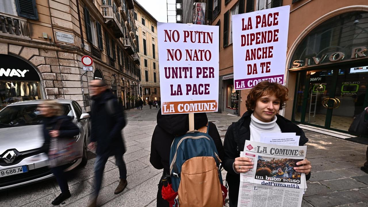 Le mouvement pacifiste reste plus fort qu'ailleurs en Italie. [keystone - Luca Zennaro]