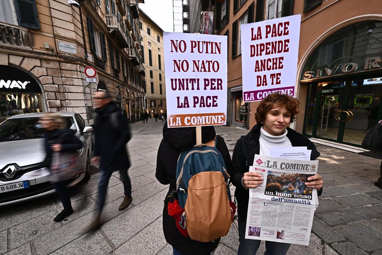 Le mouvement pacifiste reste plus fort qu'ailleurs en Italie. [keystone - Luca Zennaro]