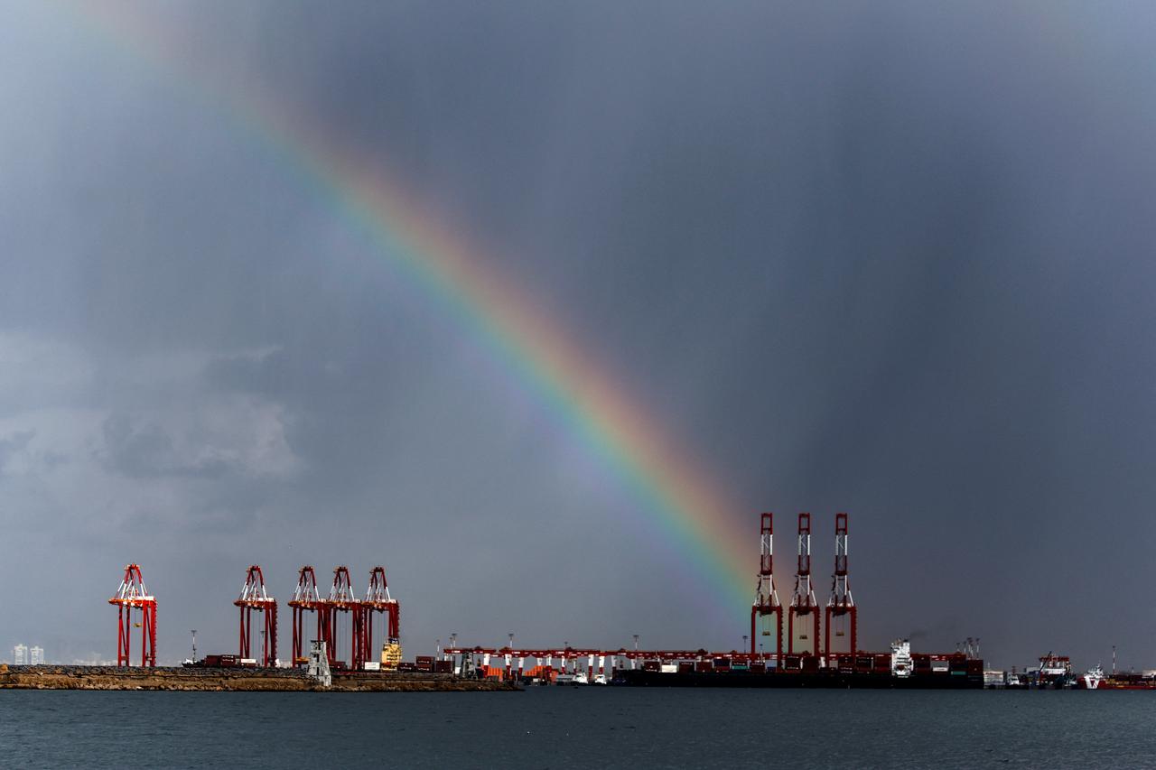 Le nouveau terminal du port d'Haïfa a été ouvert par le groupe chinois Shanghai International Port Group 2021. [reuters - Amir Cohen]