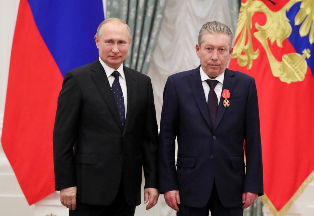 Vladimir Poutine et Ravil Maganov photographié ensemble en novembre 2019. [afp - Mikhail KLIMENTYEV]