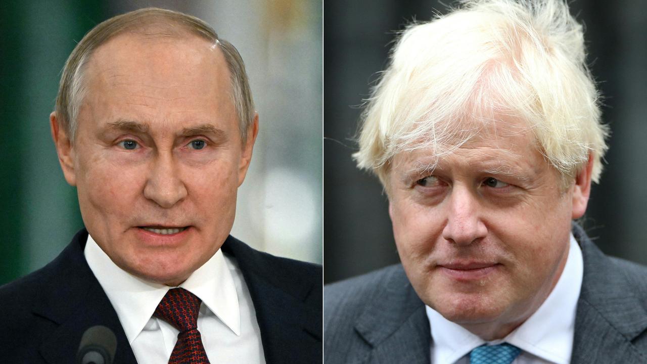 Le Kremlin accuse Johnson de mentir en disant que Poutine l'a menacé. [AFP/Sputnik - Sergei Guneeyev/ Isabel Infantes]
