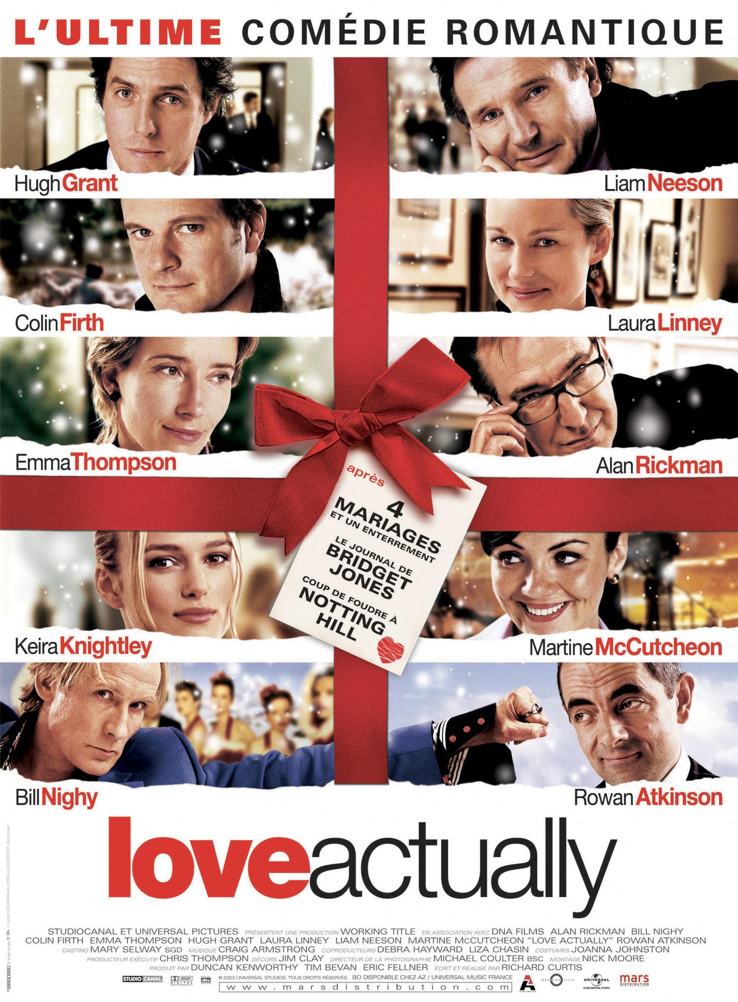 Affiche du film "Love Actually", sorti en 2003. [AFP - Working Title Films / DNA Film]