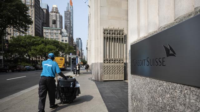 Une succursale de Credit Suisse sur la Madison Avenue à New York. [Keystone - Alessandro della Valle]