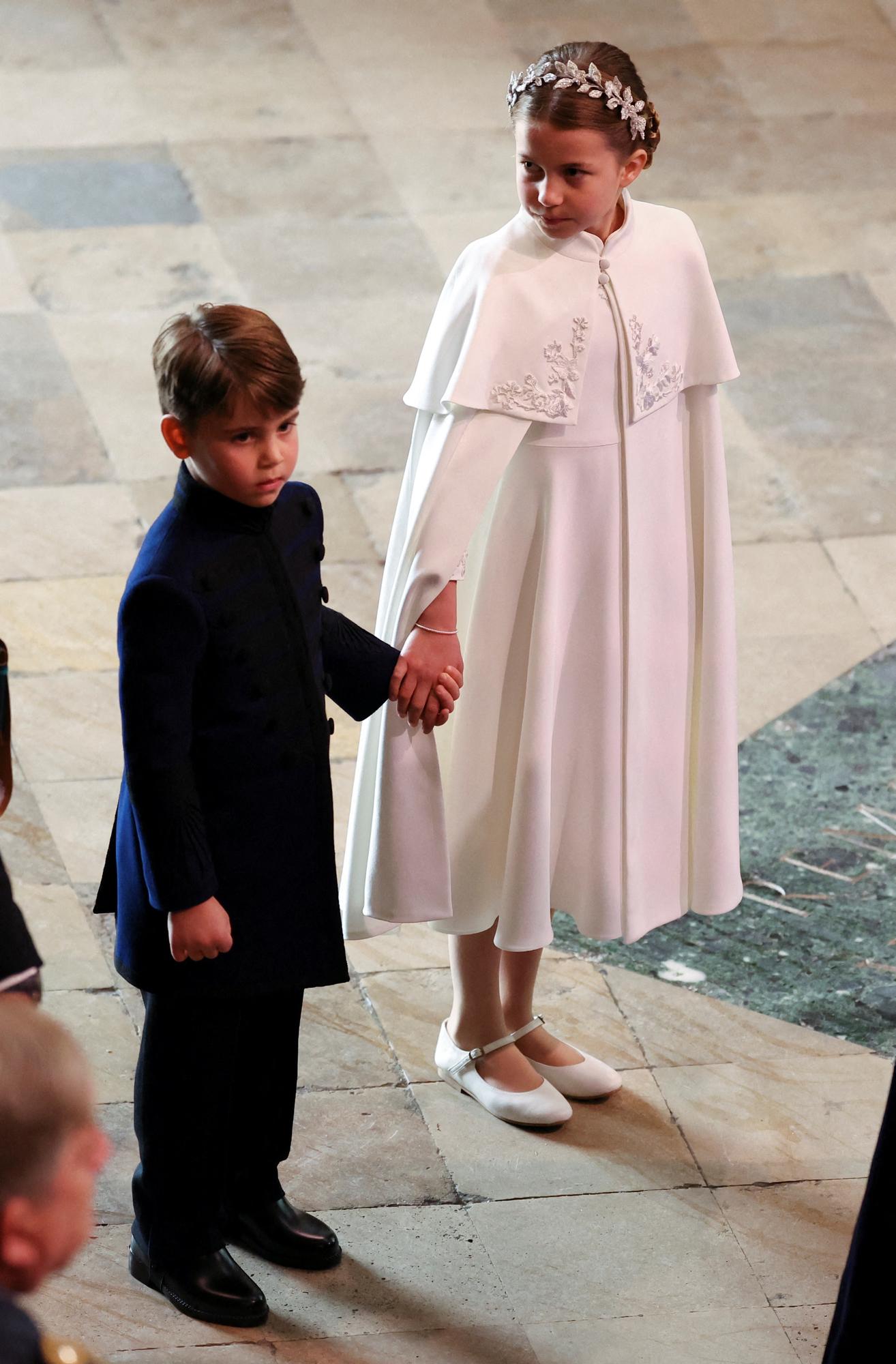 La princesse Charlotte et le prince Louis, les enfants de Kate et William. [AFP - PHIL NOBLE]