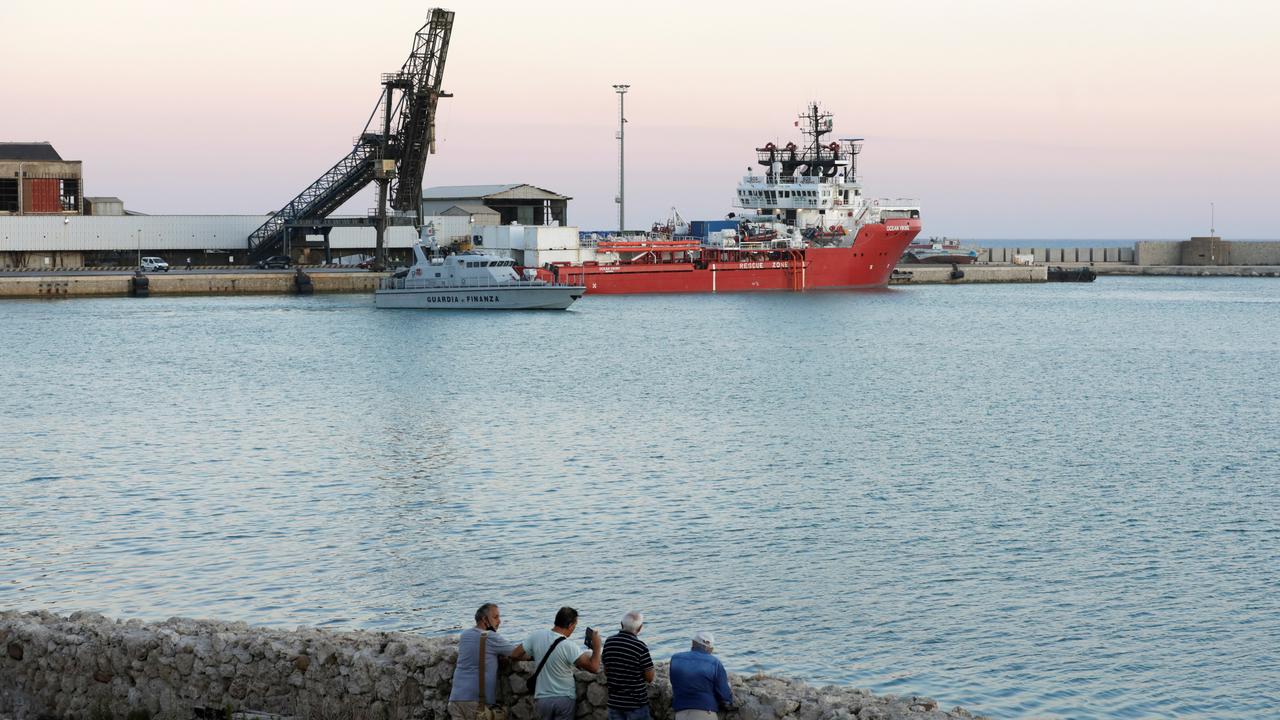 Le navire de sauvetage Ocean Viking photographié ici le 6 juin 2020 en Sicile. [reuters - Antonio Parrinello]