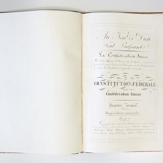 La Constitution fédérale de 1848. [Keystone-SDA/Archives fédérales/DFI - Peter Klaunzer]