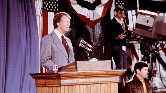 Jimmy Carter après son élection le 05 novembre 1976 [AFP - GENE FORTE / CONSOLIDATED NEWS PICTURES]