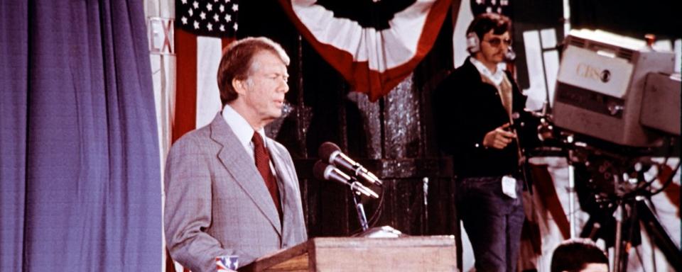 Jimmy Carter après son élection le 05 novembre 1976 [AFP - GENE FORTE / CONSOLIDATED NEWS PICTURES]