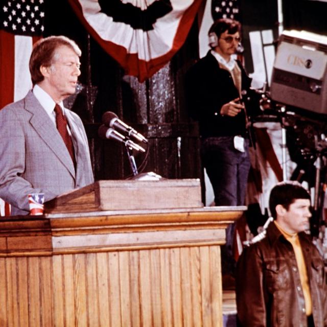 Jimmy Carter après son élection le 05 novembre 1976 [AFP - GENE FORTE / CONSOLIDATED NEWS PICTURES]