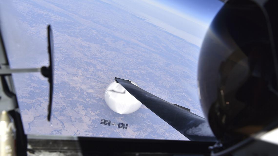 Le ballon chinois n'espionnait pas, selon le chef des armées US. [Keystone - Department of Defense via AP]