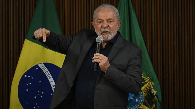 Le président brésilien Lula lors d'une réunion au palais du Panalto à Brasilia le 9 janvier 2023. [AFP - Mauro Pimentel]