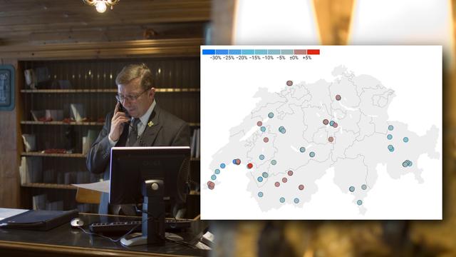 Les prix de 70 hôtels dans toute la Suisse sous la loupe. [Keystone - Gaetan Bally]