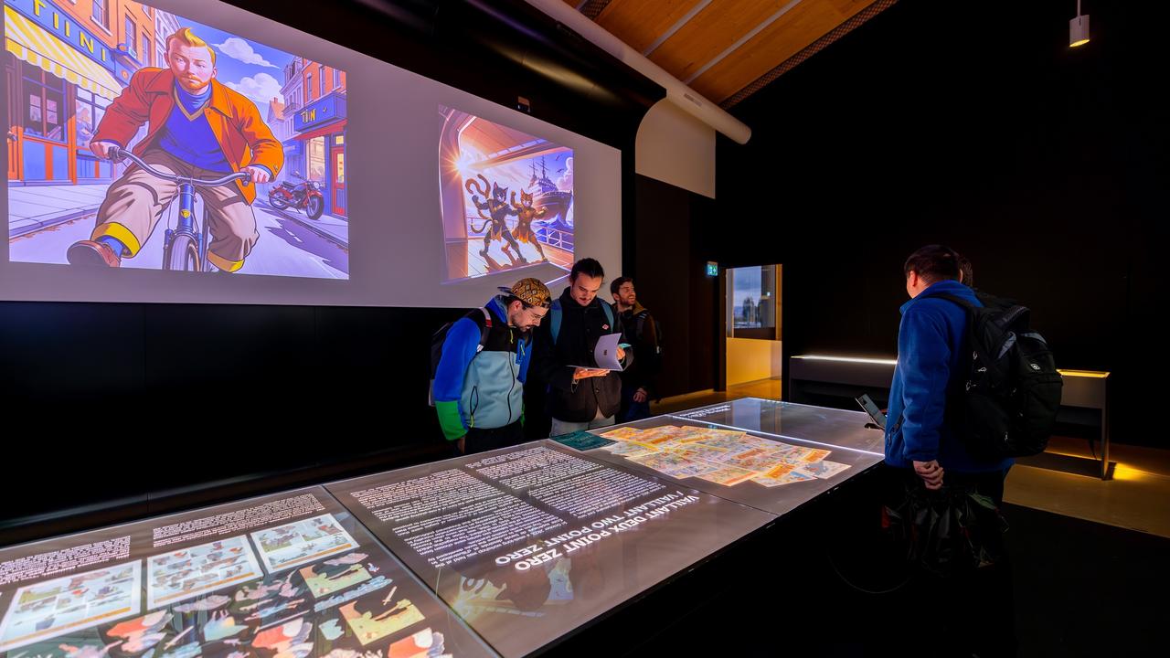 Exposition "Couper/Coller - reconfigurer la bande dessinée à l’ère numérique", EPFL Pavilions, 10.11.2023 au 07.01.2024. [Artinite Photography.]