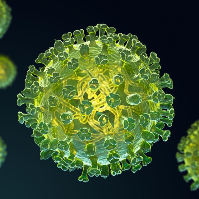 Représentation 3D du virus de la grippe. [Depositphotos - ILexx]