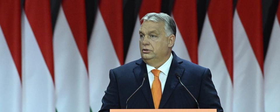 Viktor Orbán, le Premier ministre hongrois. [EPA / Keystone - Szilard Koszticsak]