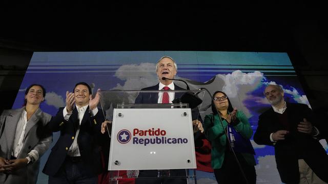 José Antonio Kast, chef du parti républicain, à Santiago au Chili, le 7 mai 2023. [Keystone - Esteban Felix]