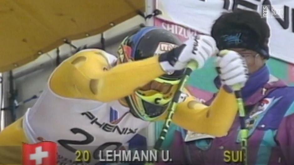 Urs Lehmann au départ de la descente de Morioka en 1993. [RTS]