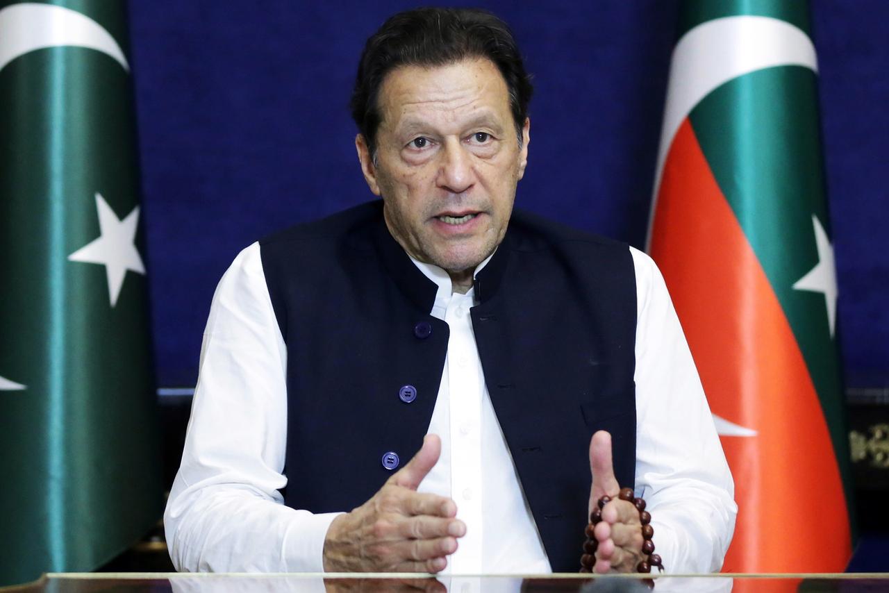 L'ancien Premier ministre pakistanais Imran Khan a été arrêté mardi. [Keystone - Rahat Dar - EPA]