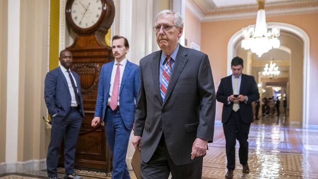 Le chef de la minorité républicaine au Sénat Mitch McConnell. [Keystone - Shawn Thew]