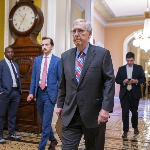 Le chef de la minorité républicaine au Sénat Mitch McConnell. [Keystone - Shawn Thew]