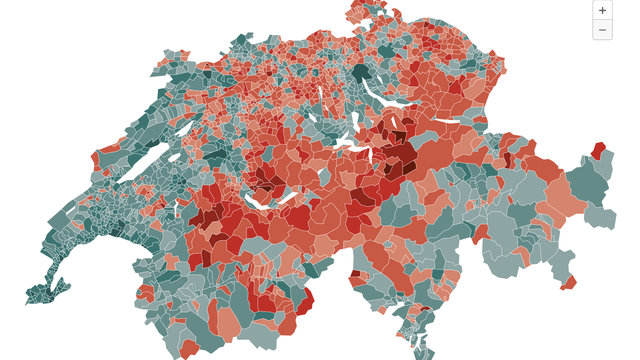 Les résultats des votations par commune. [RTS]