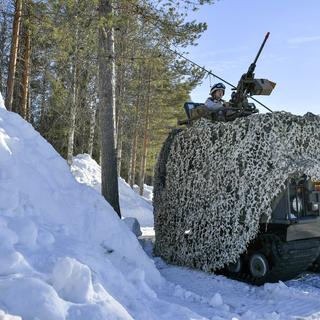 Des manœuvres militaires exceptionnelles en Suède, le 22 mars 2019. (image d'illustration) [EPA/ Keystone - Naina Helen Jaama]