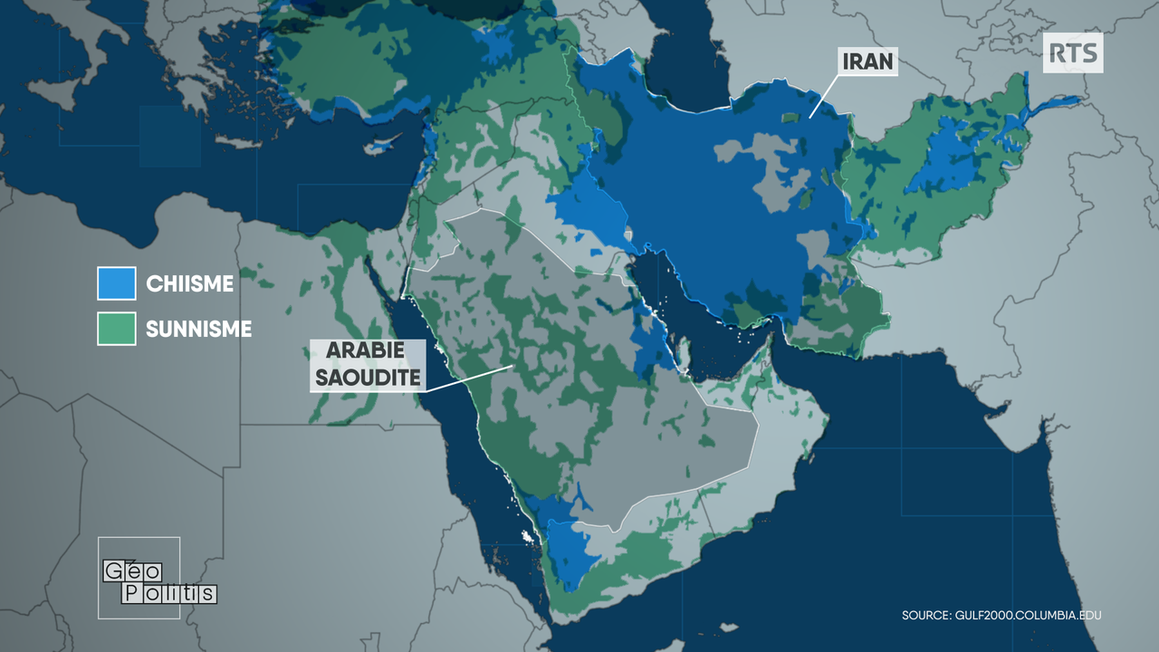 Les chiites et les sunnites au Moyen-Orient. [RTS - Géopolitis]