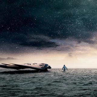 En 2014, dans le film "Interstellar", Christopher Nolan imagine une planète entièrement recouverte d'eau. [Warner Bros. Entertainment, Inc./Paramount Pictures Corporation - gerax/wallpapercrafter.com]