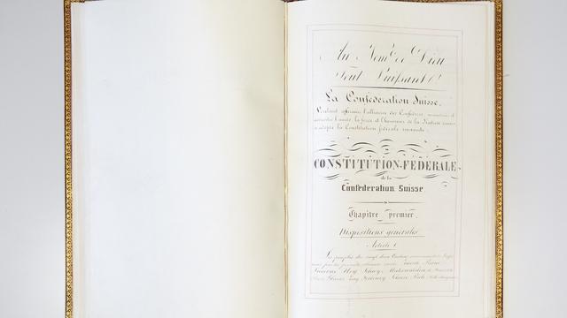La Constitution fédérale de 1848. [Keystone-SDA/Archives fédérales/DFI - Peter Klaunzer]