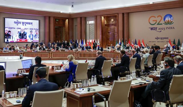 Le G20 à New Delhi dure pendant deux jours. [AP photo / Keystone - Evelyn Hockstein]