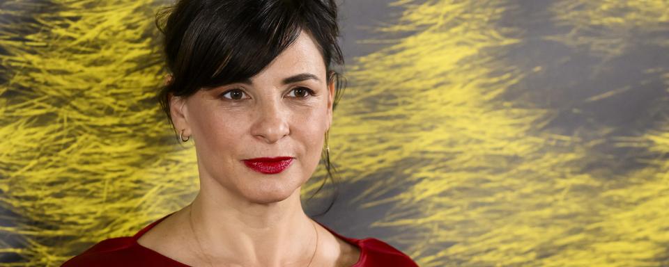 La réalisatrice italienne Annarita Zambrano présente "Rossosperanza" au 76e Festival de Locarno le 10 août 2023. [Keystone - Jean-Christophe Bott]