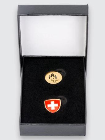 Le pin's officiel du Parlement fédéral. [Rusto AG]