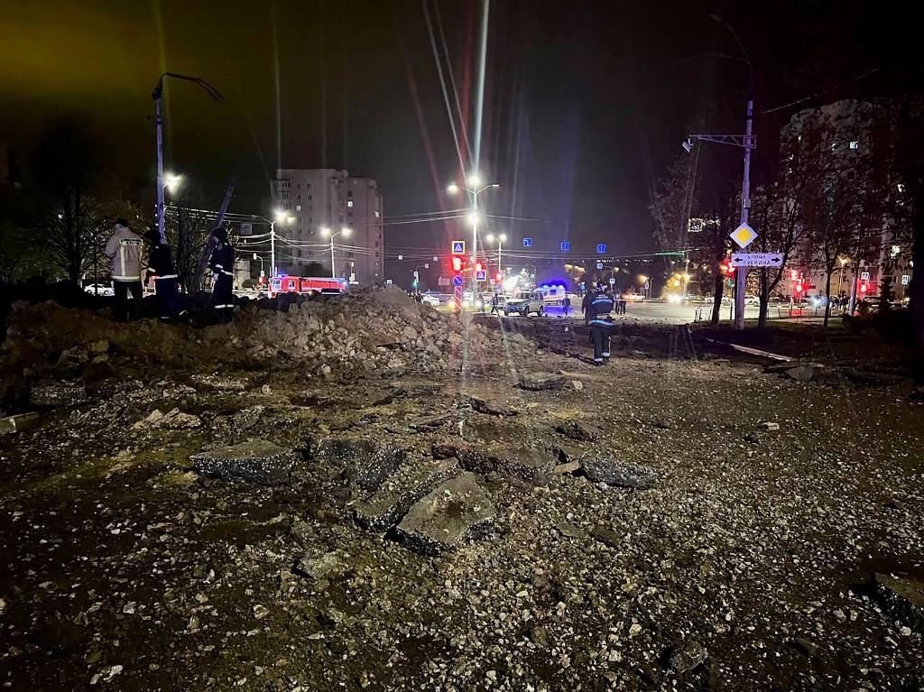 Puissante explosion dans le centre de Belgorod, une ville russe proche de l'Ukraine [AFP - TELEGRAM / @v_v_demidov]