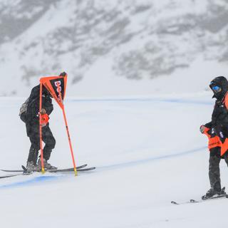 Les skieurs n'auront finalement disputé qu'un seul entraînement. [Jean-Christophe Bott]