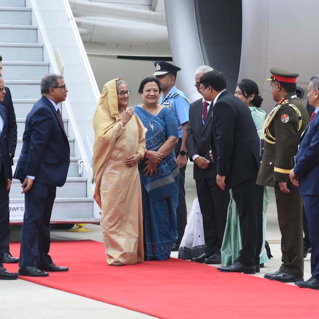 Arrivée des dirigeants au sommet du G20 en Inde. [EPA/Keystone - MINISTRY OF EXTERNAL AFFAIRS]