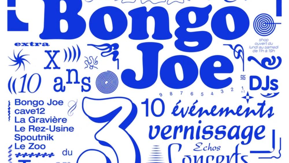 Affiche Bongo Joe fête ses 10 ans. [www.bongojoe.ch - © David Mamie]
