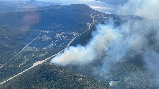 De "très faibles" concentrations de particules de fumées sont mesurées depuis lundi en Norvège. [AFP - BC Wildfire Service]