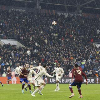 Le Servette FC tient l'AS Roma en échec à Genève devant plus de 28'000 spectateurs. [Salvatore Di Nolfi]