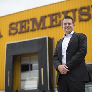 Nicolas Bihler, directeur des entreprises La Semeuse et Choco Diffusion SA, ici le 3 septembre 2015. [Keystone - Stefan Meyer]