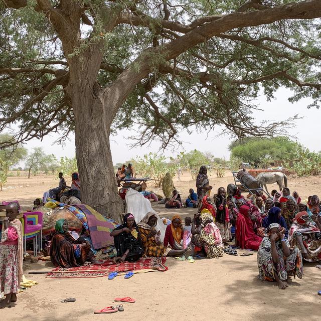 Des dizaines de milliers de Soudanais se sont réfugiés au Tchad. [Keystone - Donaig Le Du - UNICEF via AP]