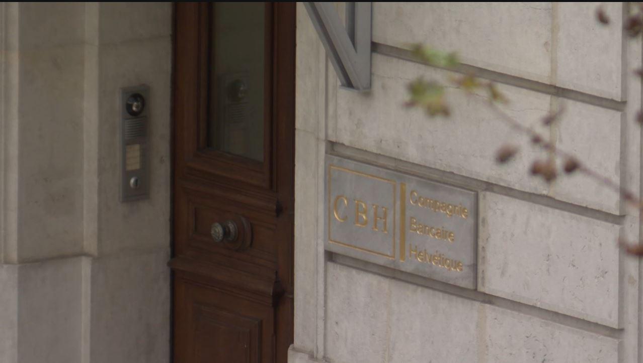 L'entrée de la Compagnie Bancaire Helvétique à Genève. [RTS]