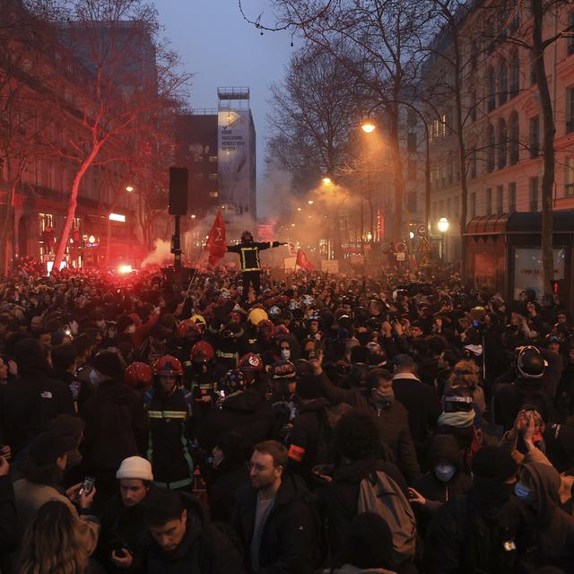 Manifestation à Paris le 23 mars. [Keystone - Aurelien Morissard]