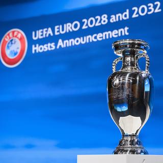 Les pays-hôtes de l'Euro 2028 et de l'Euro 2032 ont été annoncés au siège de l'UEFA à Nyon. [Jean-Christophe Bott]